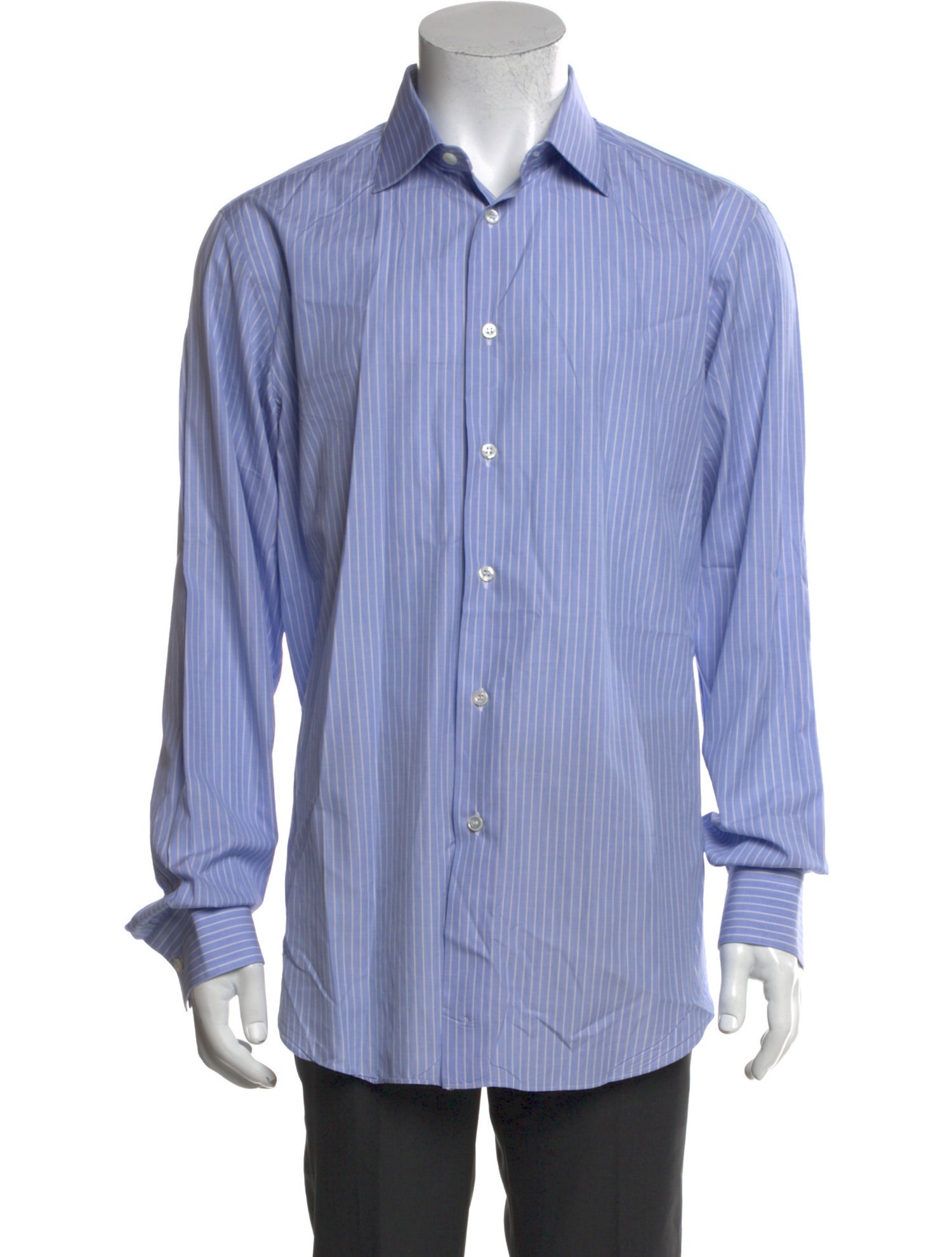 Brioni Striped Long Sleeve Dress Shirt