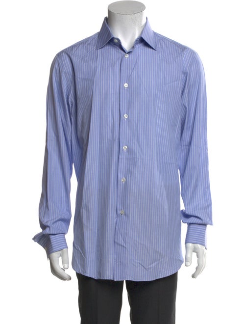 Brioni Striped Long Sleeve Dress Shirt