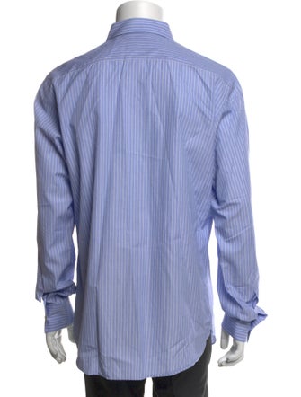 Brioni Striped Long Sleeve Dress Shirt