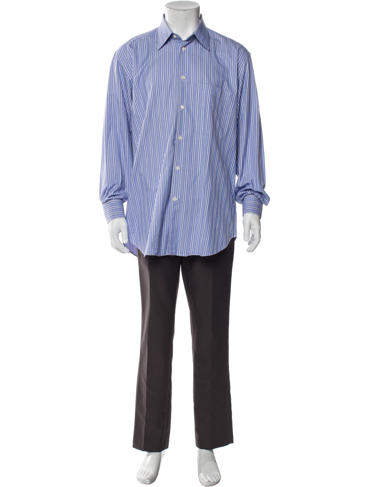 Brioni Striped Long Sleeve Shirt