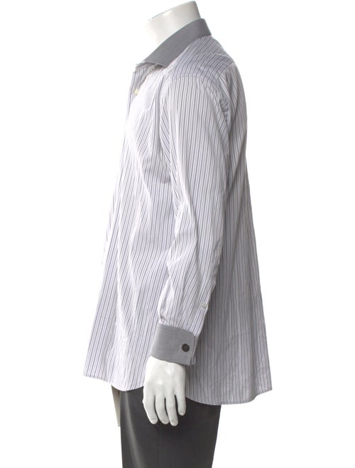 Brioni Striped Long Sleeve Dress Shirt