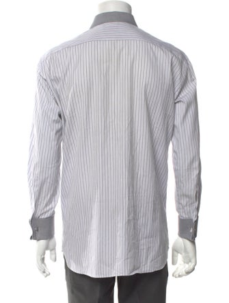 Brioni Striped Long Sleeve Dress Shirt
