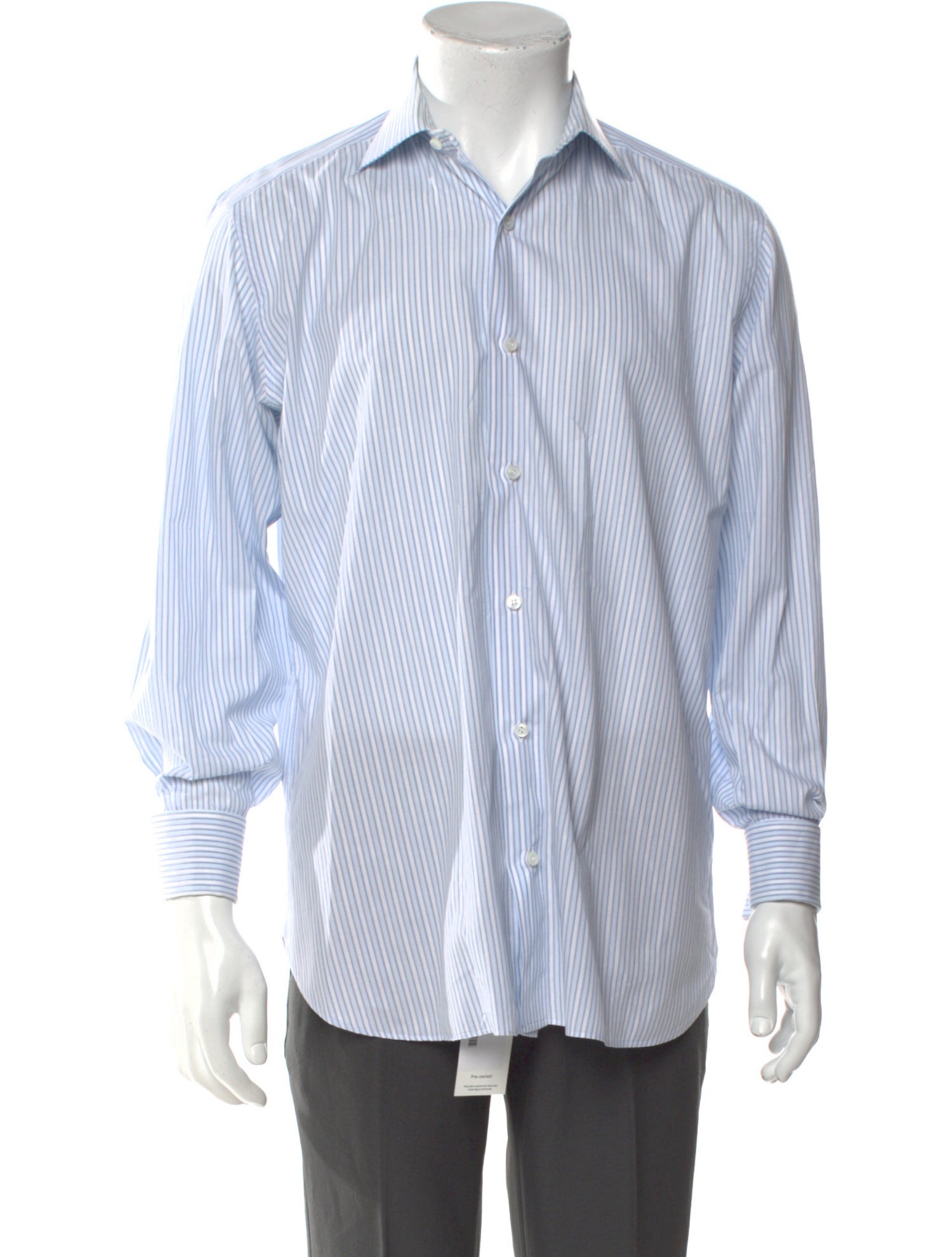 Brioni Striped Long Sleeve Dress Shirt