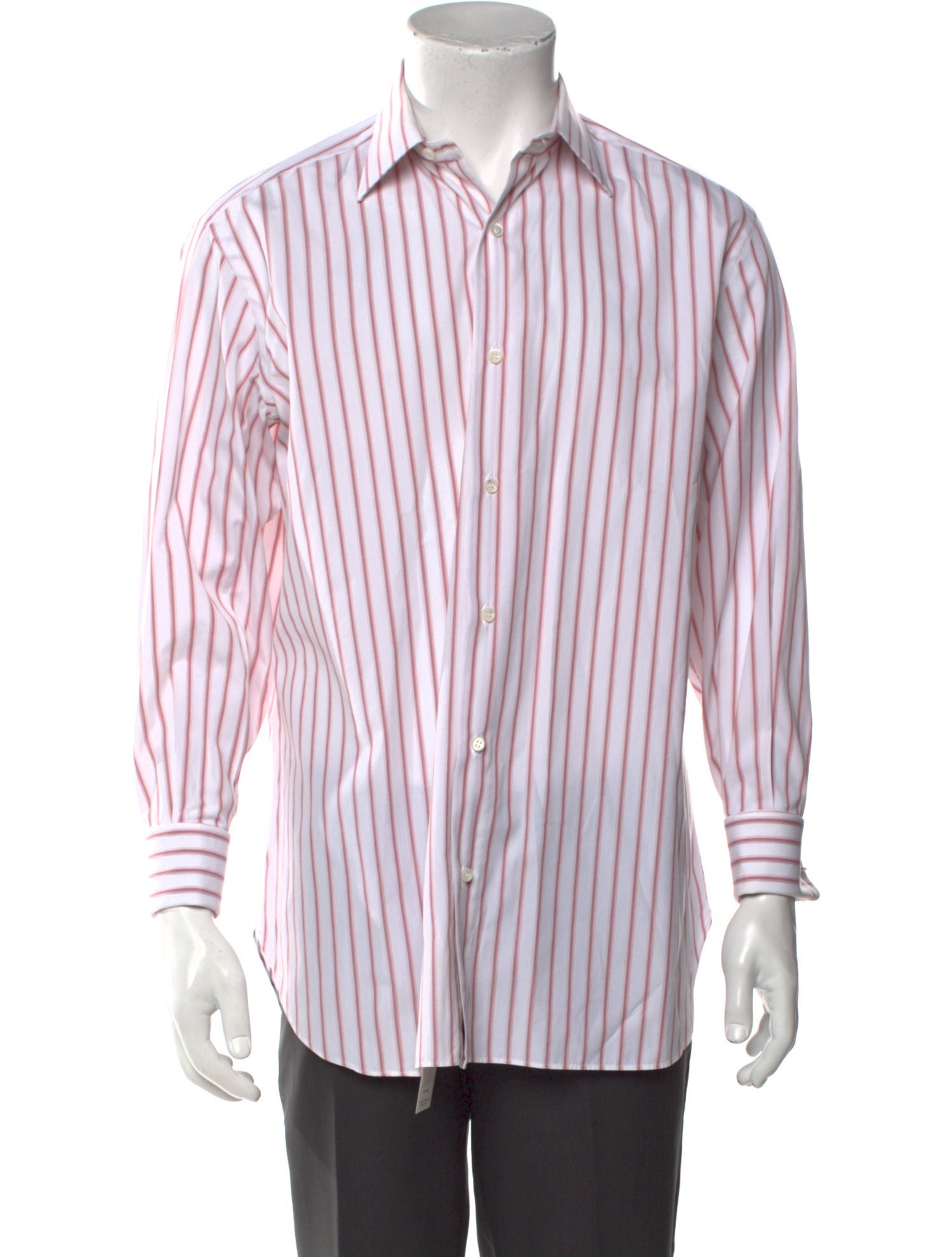 Brioni Striped Long Sleeve Dress Shirt