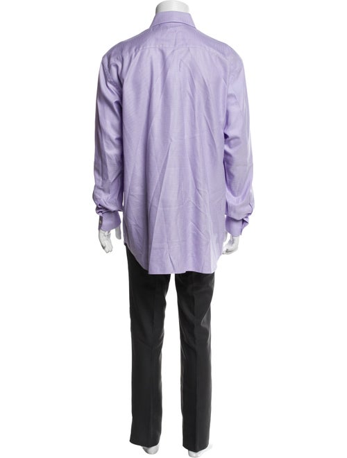 Brioni Printed Long Sleeve Dress Shirt