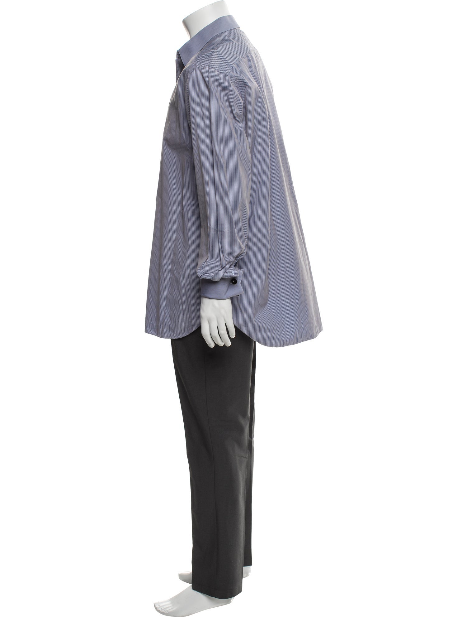 Brioni Striped Long Sleeve Dress Shirt