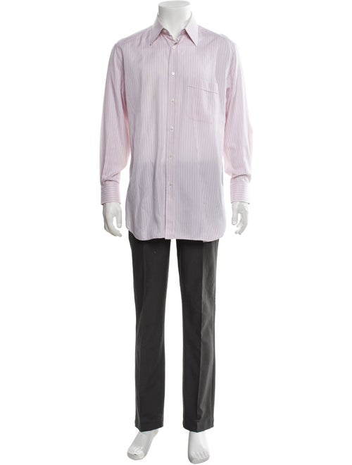 Brioni Striped Long Sleeve Dress Shirt