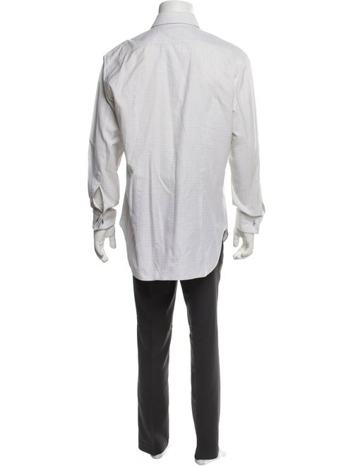 Brioni Plaid Print Long Sleeve Shirt