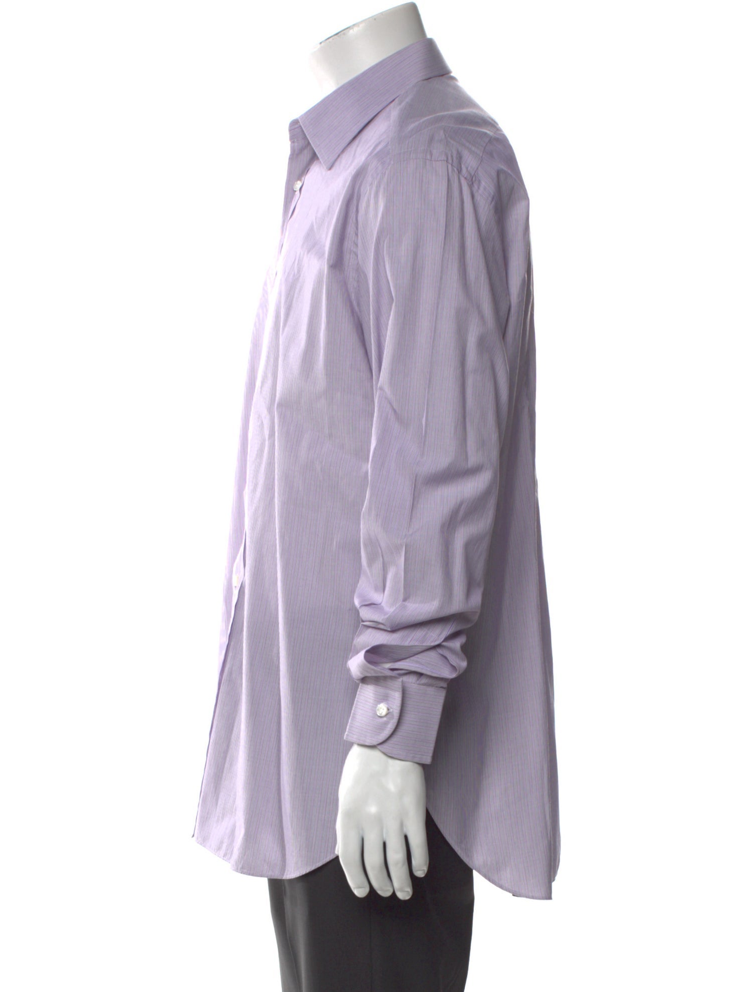 Brioni Striped Long Sleeve Dress Shirt