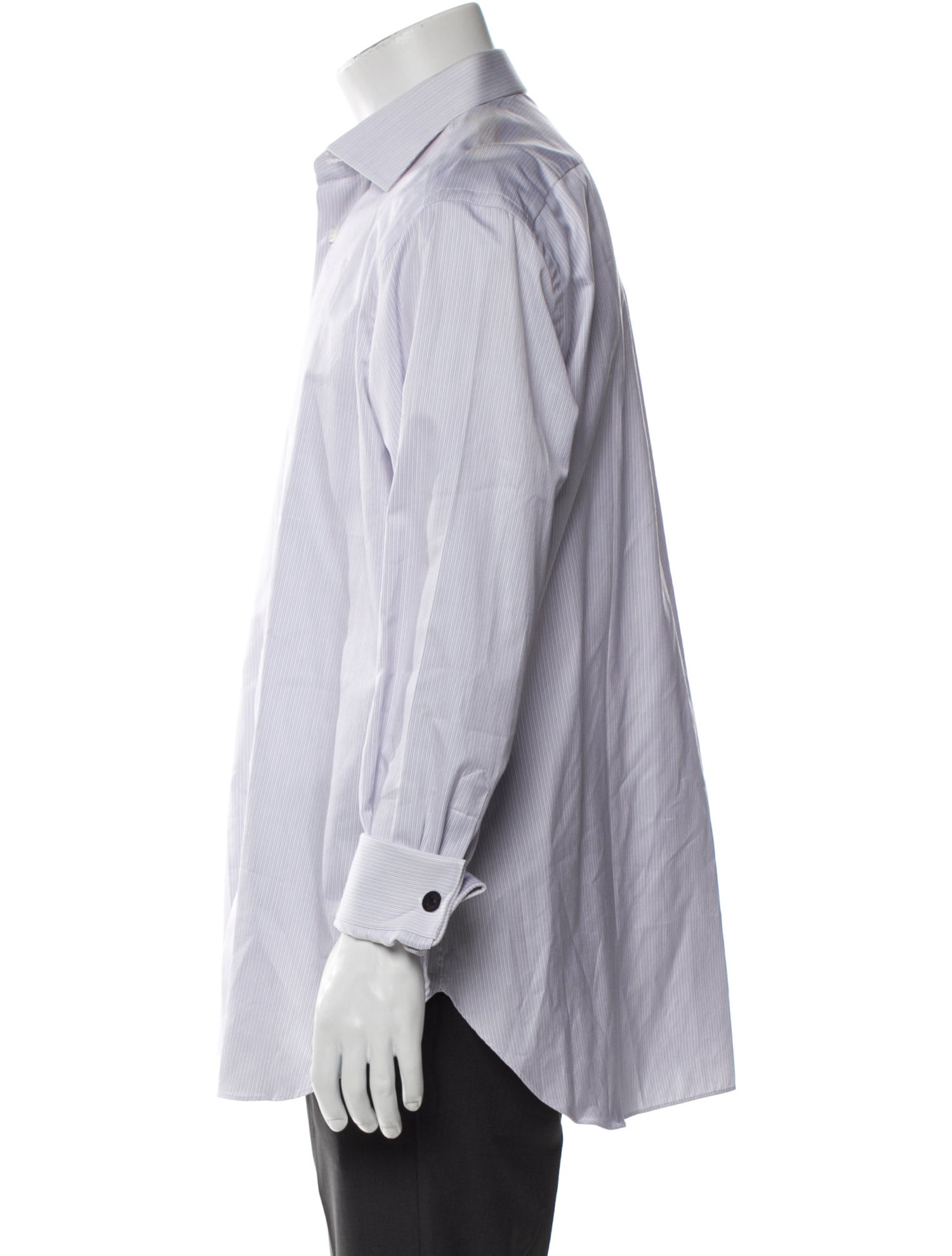 Brioni Striped Long Sleeve Dress Shirt