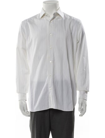 Brioni Striped Long Sleeve Dress Shirt