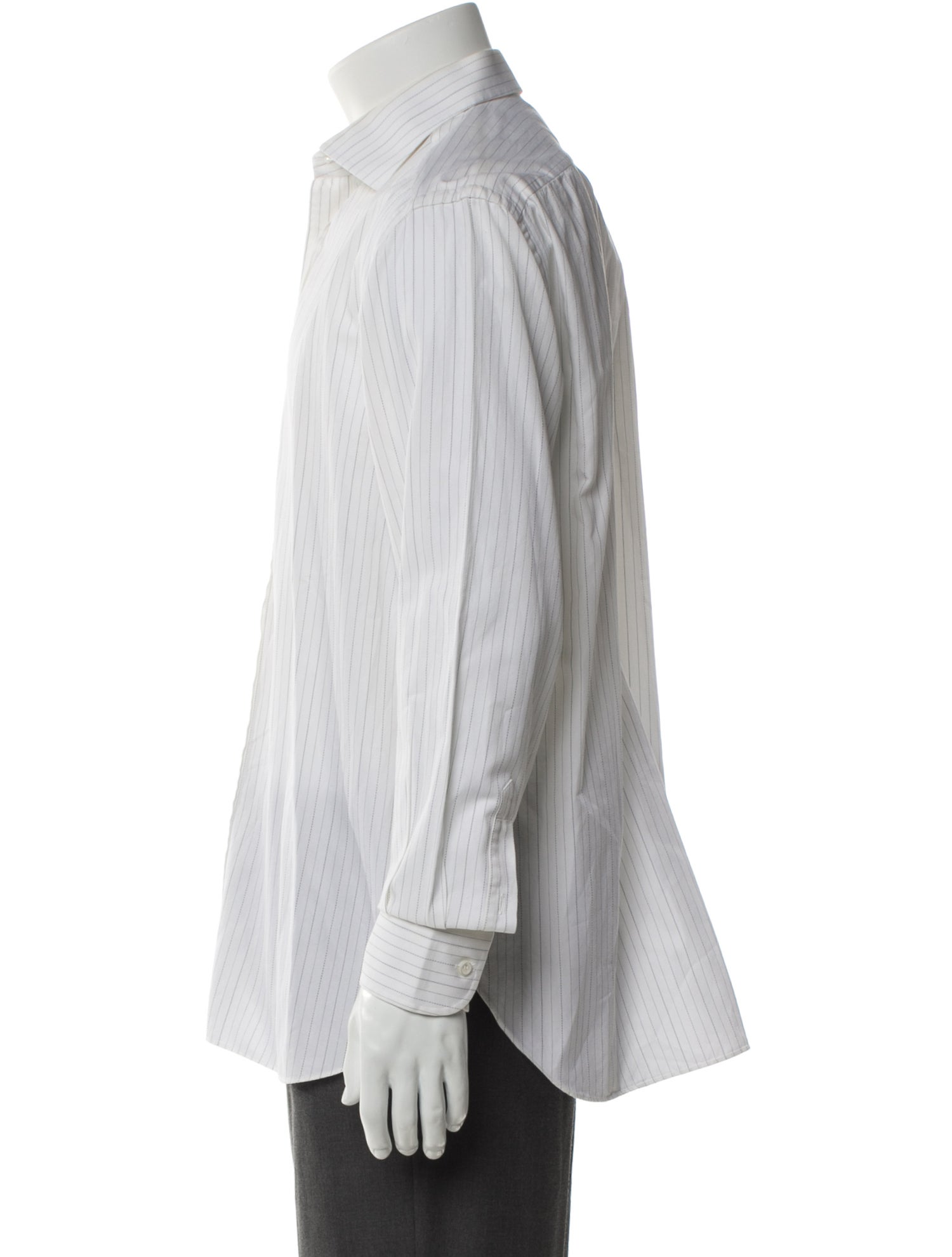 Brioni Striped Long Sleeve Dress Shirt