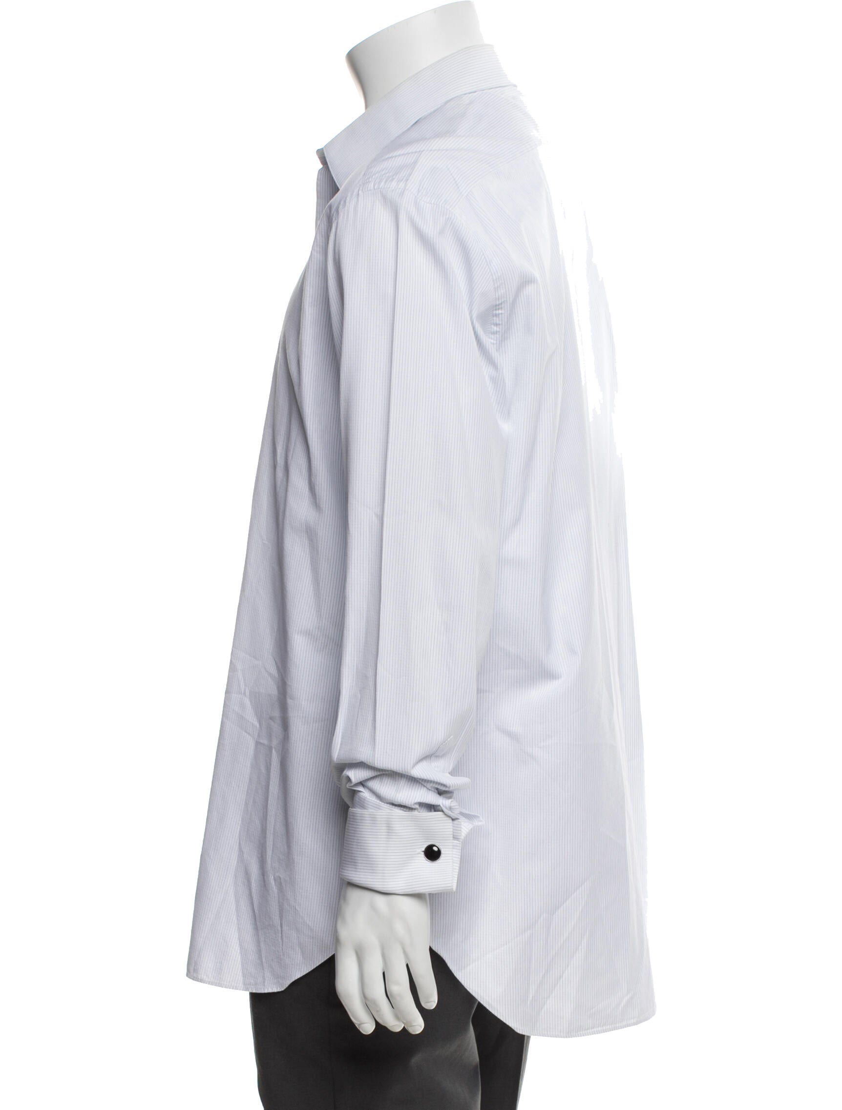 Brioni Striped Long Sleeve Dress Shirt