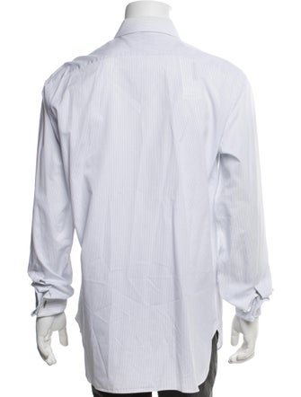 Brioni Striped Long Sleeve Dress Shirt