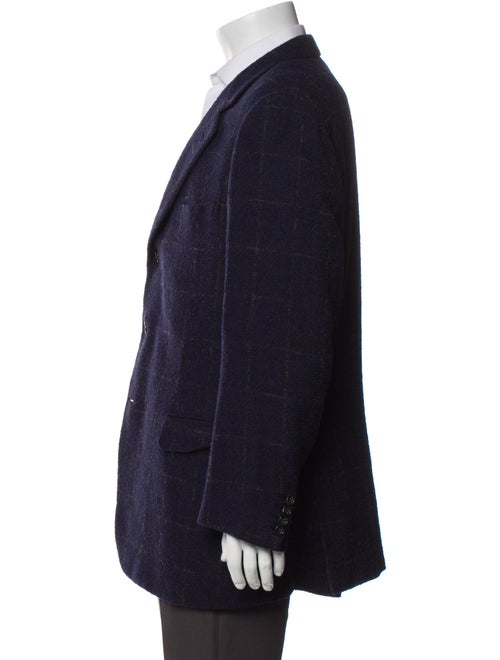 Brioni Wool Plaid Print Blazer