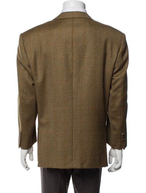 Brioni Wool Plaid Print Blazer
