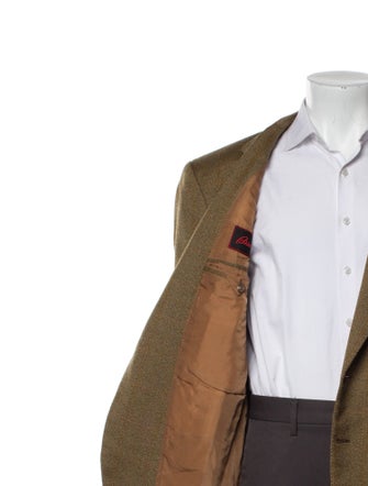 Brioni Wool Plaid Print Blazer