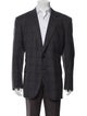 Brioni Wool Plaid Print Blazer