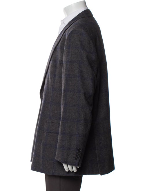 Brioni Wool Plaid Print Blazer