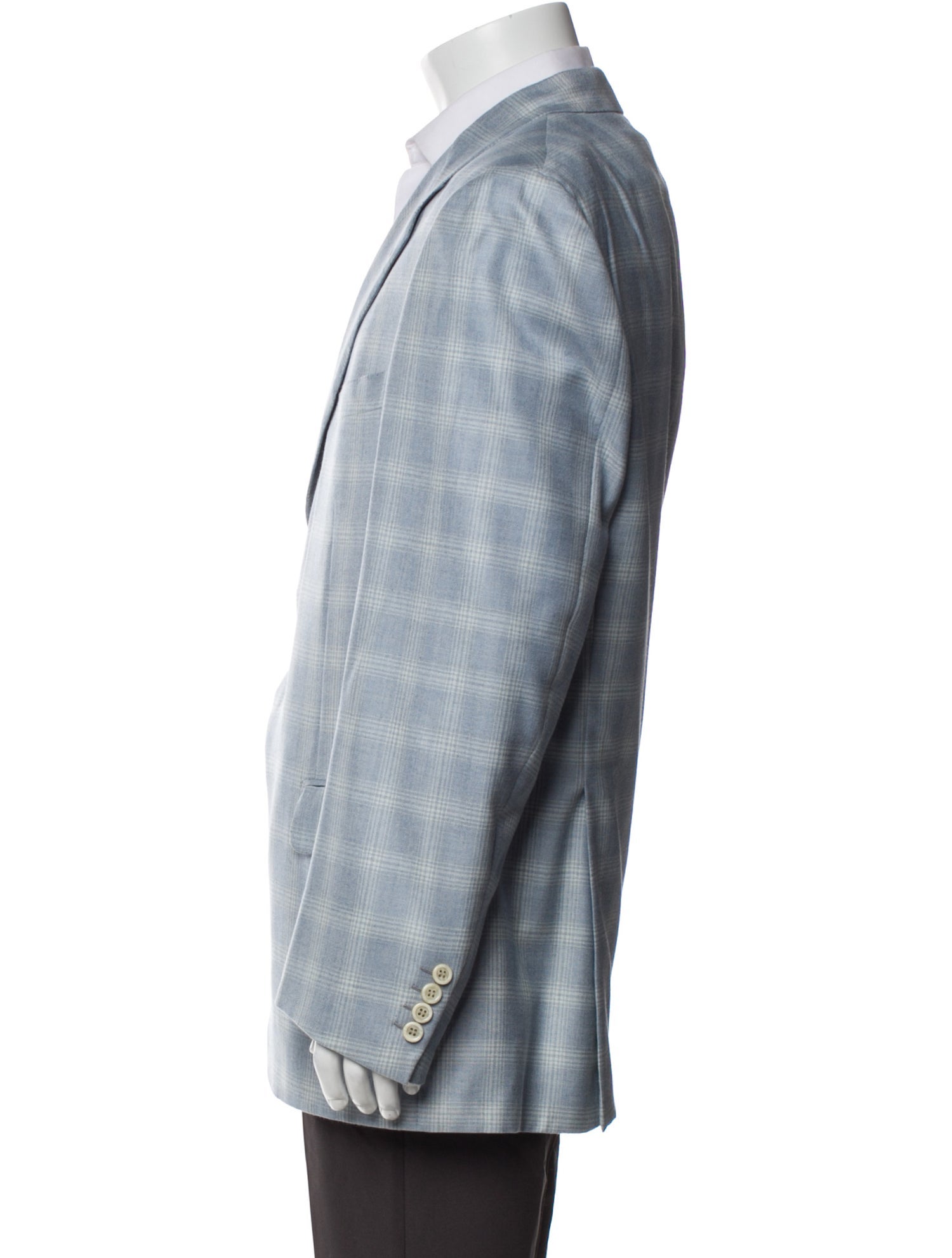 Brioni Wool Plaid Print Blazer w/ Tags