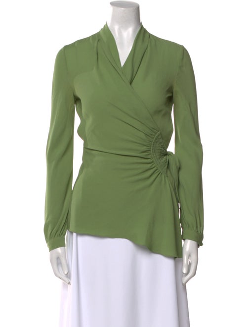 Brioni V-Neck Long Sleeve Blouse