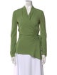 Brioni V-Neck Long Sleeve Blouse
