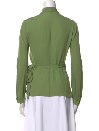 Brioni V-Neck Long Sleeve Blouse