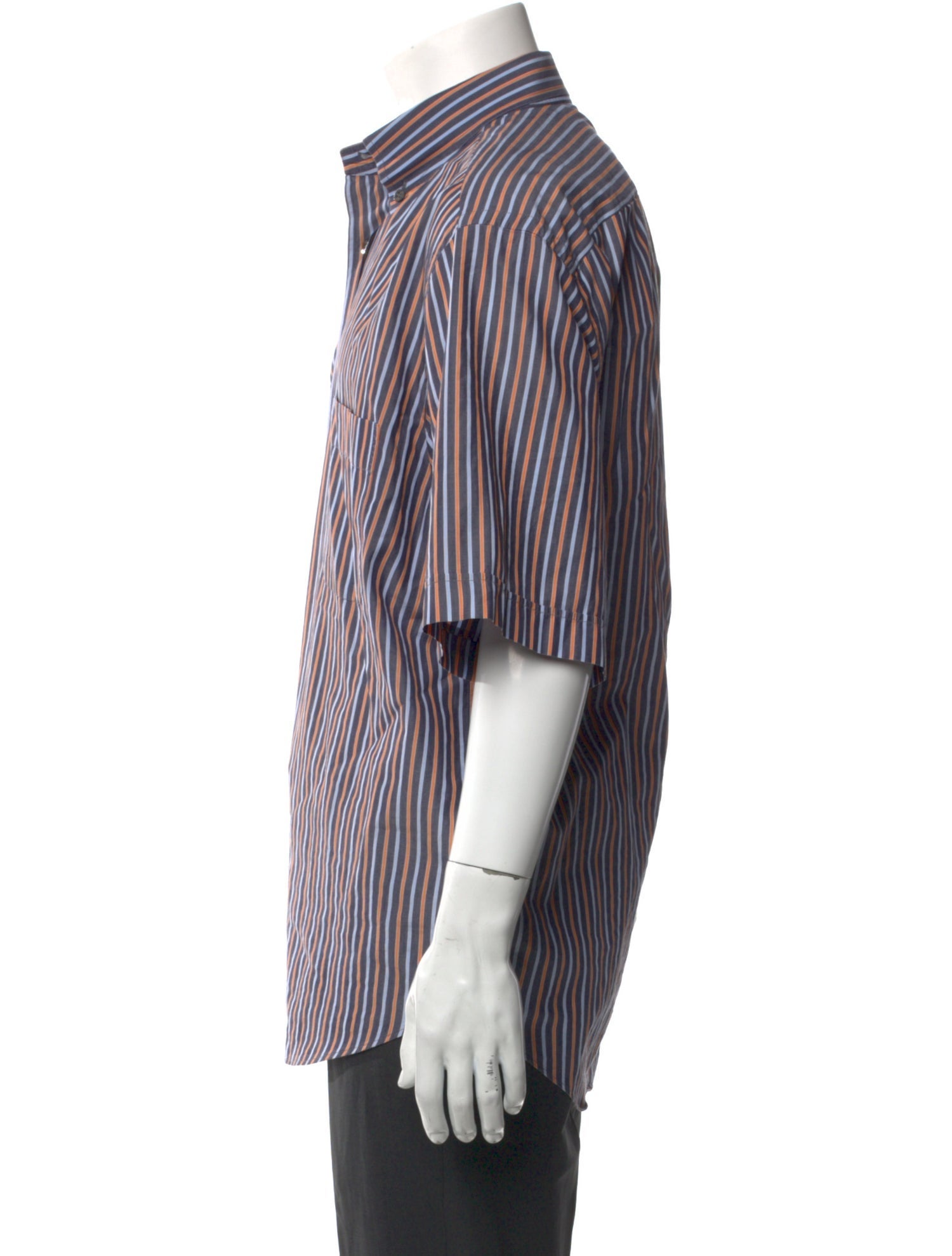 Brioni Striped Short Sleeve Shirt