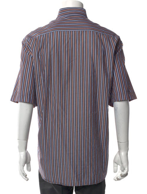 Brioni Striped Short Sleeve Shirt