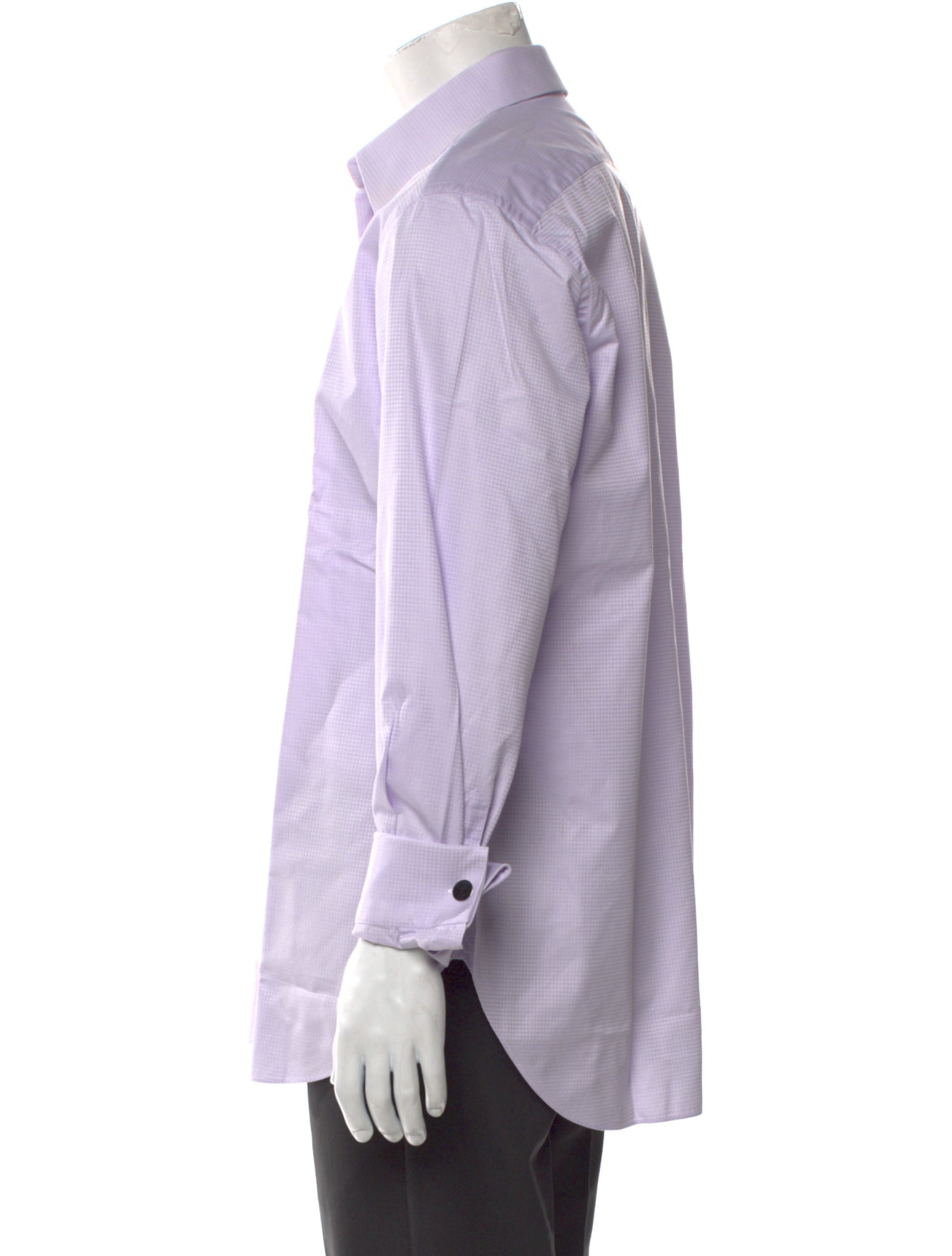 Brioni Plaid Print Long Sleeve Dress Shirt