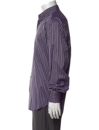Brioni Striped Long Sleeve Dress Shirt