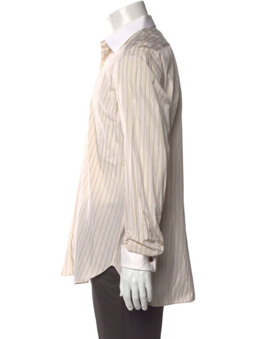 Brioni Striped Long Sleeve Dress Shirt