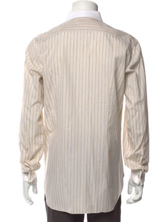 Brioni Striped Long Sleeve Dress Shirt