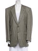Brioni Cashmere Houndstooth Print Blazer