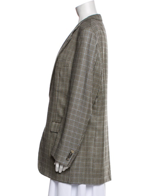Brioni Cashmere Houndstooth Print Blazer