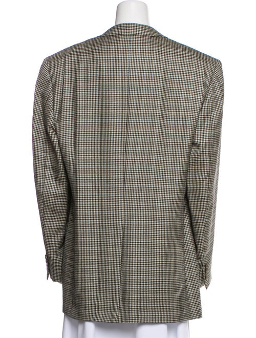 Brioni Cashmere Houndstooth Print Blazer
