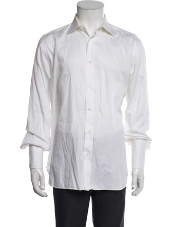 Brioni Striped Long Sleeve Dress Shirt