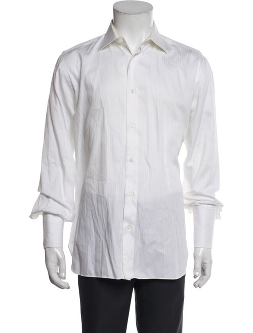 Brioni Striped Long Sleeve Dress Shirt