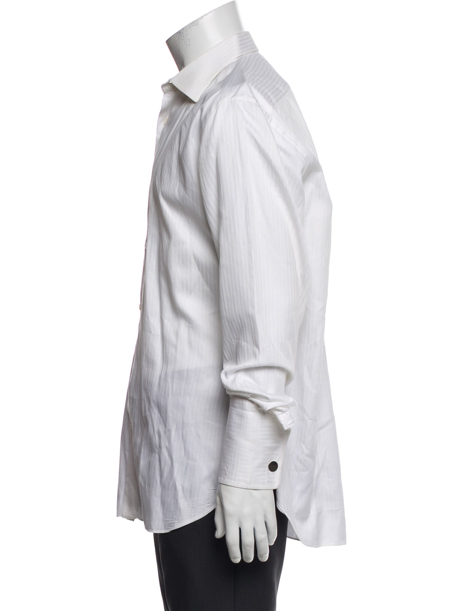 Brioni Striped Long Sleeve Dress Shirt