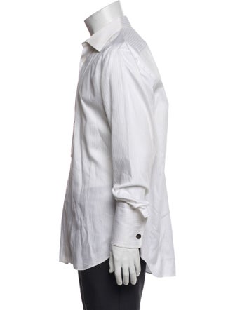 Brioni Striped Long Sleeve Dress Shirt