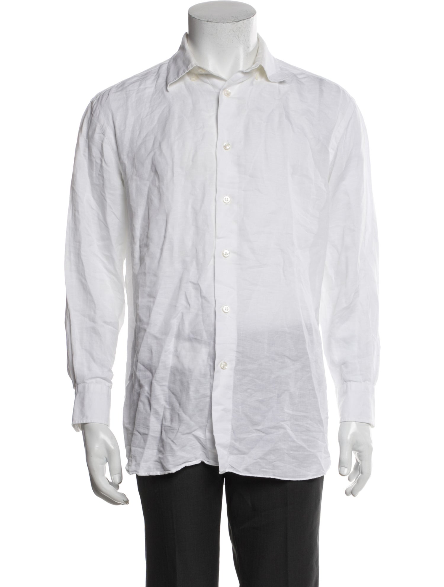 Brioni Striped Long Sleeve Dress Shirt