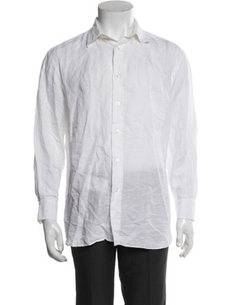 Brioni Striped Long Sleeve Dress Shirt