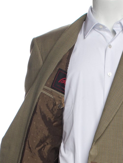 Brioni Wool Houndstooth Print Blazer