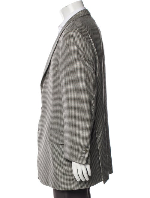 Brioni Cashmere Houndstooth Print Blazer
