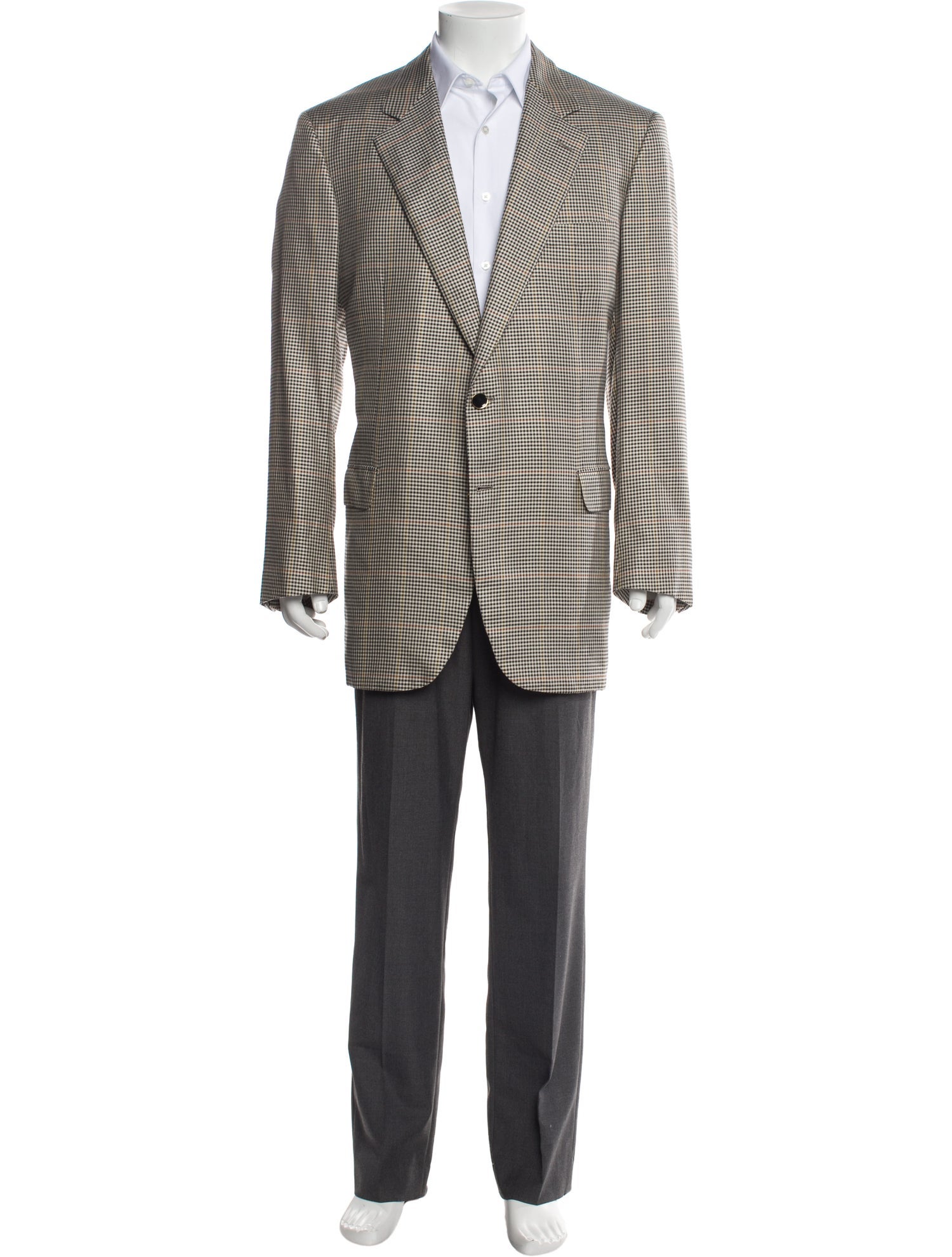 Brioni Houndstooth Print Blazer