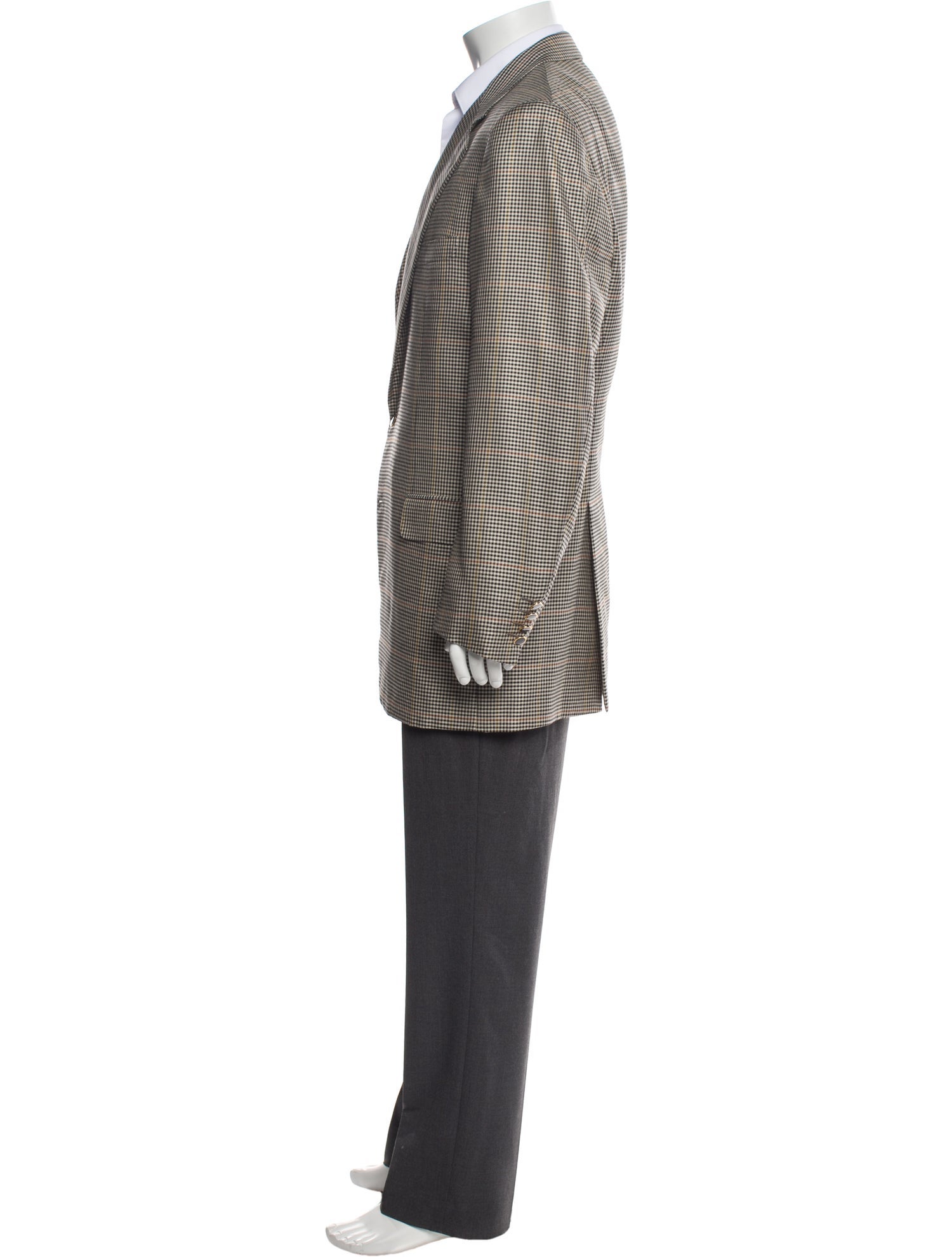 Brioni Houndstooth Print Blazer