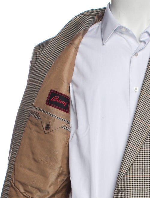 Brioni Houndstooth Print Blazer
