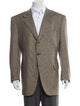 Brioni Cashmere Houndstooth Print Blazer