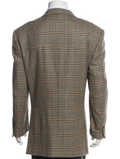 Brioni Cashmere Houndstooth Print Blazer