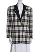 Brioni Wool Plaid Print Blazer